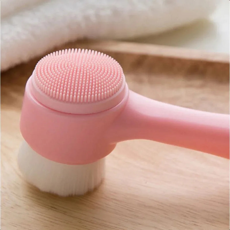 Escova de limpeza facial 2 em 1 - Limpeza e esfoliação