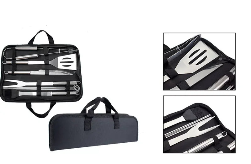 Kit de churrasco inox 9 peças